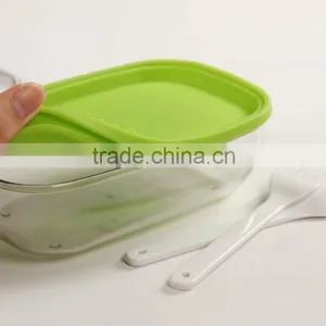 BPA Free Plastic Lunch Box With Silicone Inner Lid for Children thumbnail-5