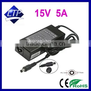 75W 15V 5A Laptop Adapter With 6.3*3.0mm Connector Power Supply for Toshiba Satellite 1400 1800 A50 Series Notebook Charger thumbnail-1