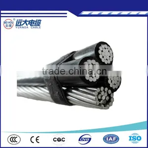 10KV Triplex Aerial Cable 95mm2 Aerial Bundle Cable With XLPE Insulation thumbnail-1