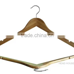 These HEAD Eco Friendly Meterial Natural Bamboo Clothes Hanger thumbnail-3