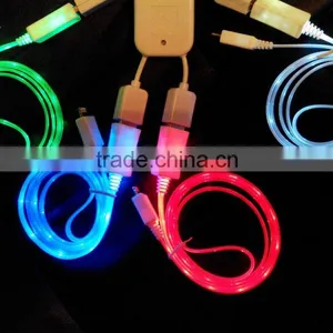 New LED Light Micro USB Charger Data Sync Cable Cord for Samsung Led USB Cable thumbnail-1