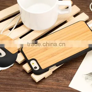 New Idea of Mix Material Phone Case PC and Bamboo Mobile Cover for IPhone 6/6s/6 Plus thumbnail-5