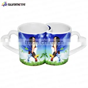 Heart Shape Ceramic Couple Mug,wholesale White Couple Mug thumbnail-3