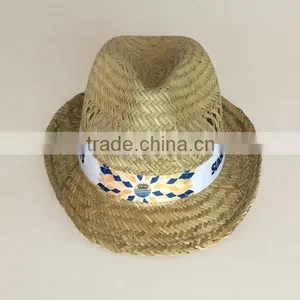 Wholesale Chinese Cheap Promotion Plain Custom Mens Narrow Brim Summer Natural Straw Cool Sun Hat thumbnail-2