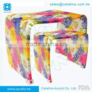 Sakura Pattern Bathroom House Plastic Acrylic Chair thumbnail-4