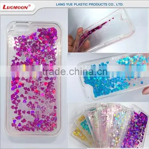 Transparent Tpu pc Moving Glitter Mobile Phone Case for Xiaomi Redmi Note 3 Pro mi 3 4 5 6 7 8 thumbnail-1