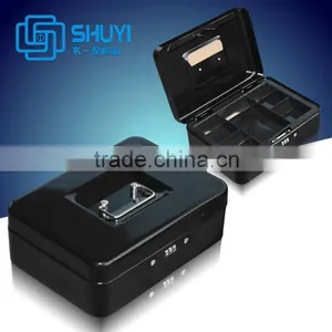 Small Metal Combination Key Lock Cash Safe Secutity Box thumbnail-1