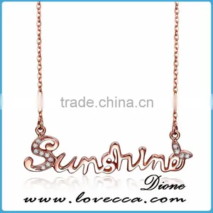 Wholesale China Jewelry Supplier Women Clover Crystal Fashion Necklace thumbnail-2
