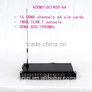 SIM 64 CDMA Gateway 16 Port Gsm Voip Gateway With Imei Change thumbnail-1