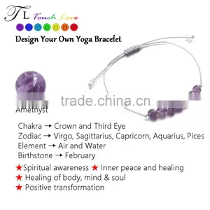 Natural Stone Purple Stone Spiritual Bead Bracelet thumbnail-3