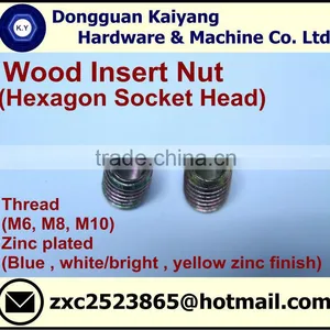 Insert Nut/ Wood Insert Nut / Hex Socket (Furniture Fastener); M6, M8, M10 thumbnail-2