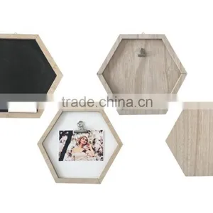 Nature Color Wooden Memo White Board on Wall Decoration Wood Small Piece Holder for Home Decoration and Blackboard on Wall thumbnail-1