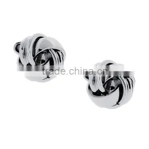 Stainless Steel Men's Knot Design Cuff Links thumbnail-2