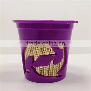 Reusable 24K Gold K-cups Keuring Dolphin Design Coffee K-cup Filter thumbnail-1