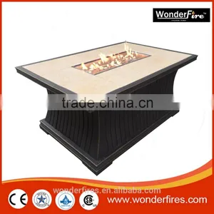 2016 NEW Indoor/Outdoor Fire Pit Backyard 50 x 32 In. Square Chat Fire Pit Table thumbnail-1
