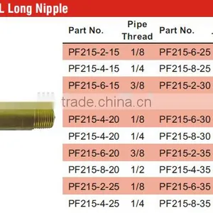 PF215L Long Nipple,Pipe Fitting,Brass Fitting, Control Valve thumbnail-5