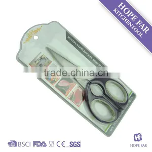 K864/DB Novel Designed Round Shape Handle Kitchen Multifunctional Scissors thumbnail-1