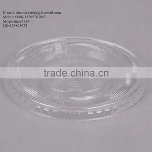 Custom High Quality PS Plastic Clear Flat Lid With Straw Slot for Clod Drink Cup thumbnail-5