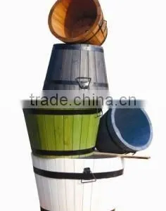 Colorful Garden Flower Pot Planter Barrel Sets _FSC Certificate thumbnail-1