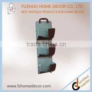Decorative Metal Magazine Storage Holder With Wooden Board for Wall Decoration thumbnail-5
