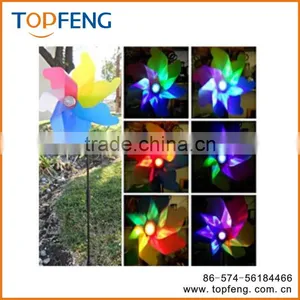 Solar Garden Windmill Spinner Color Changing Light thumbnail-1