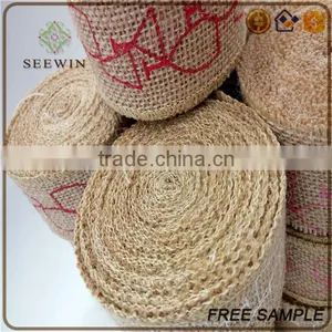 High Quality Burlap Wholesale Fabric Ribbon for Deco thumbnail-3