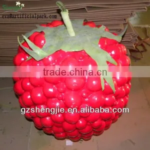 China Wholesale Manufacturer Make PU Fake Fairy Tale World Decorative Artificial Huge Raspberry Fruits for Decoration thumbnail-1