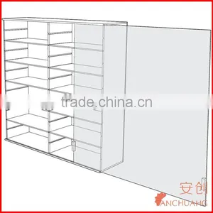 Large Wall Mounted Acrylic Glass Clear Presentation Showcase Case for Rocks - Minerals - Fossils - Shells - Stones-Model Cars thumbnail-2