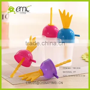 SSet of 4 Pcs Ice Cream Mold Plastic Ice Lolly Mould Ice Tray Maker thumbnail-5