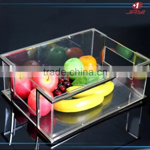 2017 Custom Made Square Clear Acrylic Serving Trays Wholesale thumbnail-2