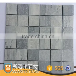 Spray Grey Marble Stone White Grey Marble Mosaic With Mesh thumbnail-1