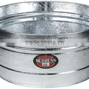 Large Galvanized Metal Oval Party Tubs Ice Bucket With Wood Handles thumbnail-5