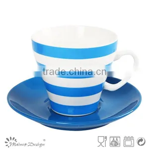 Cup Saucer Handpainting Top Sale Relaxation and Antique Style With Stripes thumbnail-5