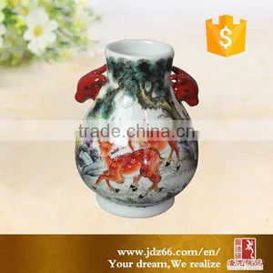 High Quality Chinese Ceramic Porcelain Decoration Flower Tall Vase for Home Decor Interior thumbnail-1