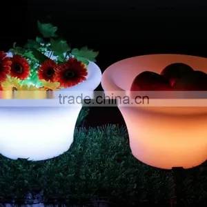 Led Lighting Flower Planter, 16 Colors Change Plastic Led Illuminate Flower Pot thumbnail-2