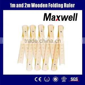 1m and 2m Wooden Folding Ruler thumbnail-1