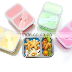 Food Grade Various Styles Collapsible Silicone Lunch Box/ Bento Box/ Food Container thumbnail-6