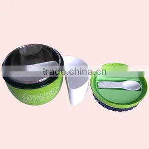Colorful Microwave Stainless Steel Food Container With Handle thumbnail-3