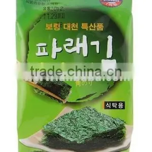 Crispy Green Roasted Seaweed Laver Nori Snack 20g(0.70oz) x 15packs / Seafood / Seaweed thumbnail-1