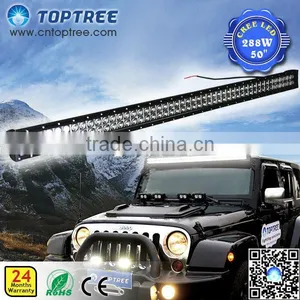288w 50" Cree Led Car Light 3D Reflector Curved 4x4 LED Light Bar Offroad thumbnail-1