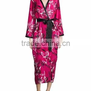 Bridesmaid Robes for Bridesmaids Wholesale Custom Made Floral-Print Wrap Choir Robes thumbnail-2
