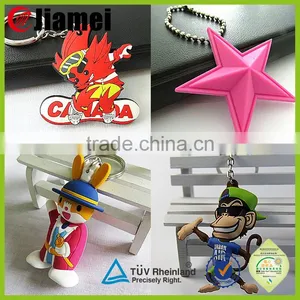 Cheap Custom Made Cartoon Character or Horse Shape PVC Keychain 3d thumbnail-1
