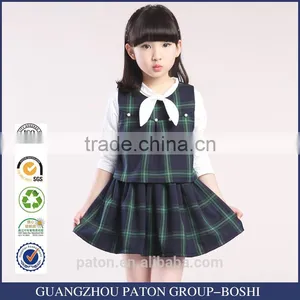 Girls Check Dress School Uniform Manufacturer Guangzhou China thumbnail-1