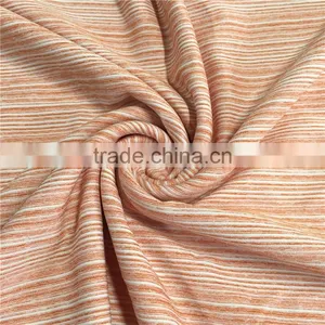 New Arrival Cool Stripe Orange Knit Single Jersey Fabric thumbnail-1