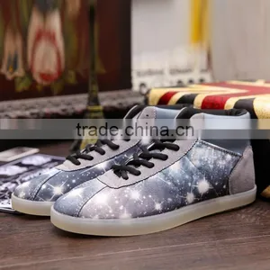 HFR-JS08 2015 Super Fashion Latest LED Glittering Canvas Shoe thumbnail-3