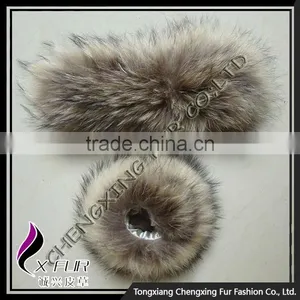 Cuff-2 Lady Fashion Genuine Raccoon Fur Cuff Bracelet thumbnail-3