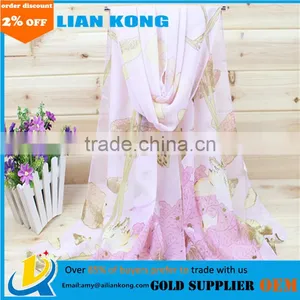 2017 Beach Towel Summer Holiday Sunscreen Scarves Adult Cheap Polyester Chiffon Fashionable Scarf thumbnail-1