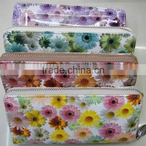 2016 Hot Pvc Leather Latest Wallet With Floral Printing thumbnail-5