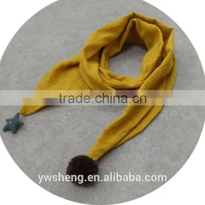 Newest Style Baby Girl Cotton Plain Baby Scarf thumbnail-2
