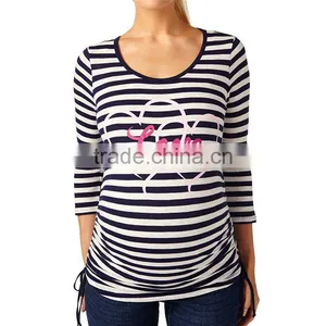 Cotton Inner Long Sleeve Plus Size Motherhood t Shirt Wholesale Maternity thumbnail-1
